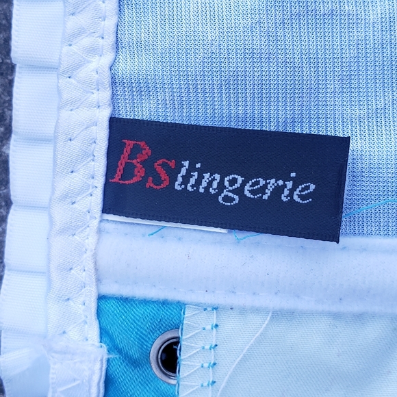 BS Lingerie Pride / Fairy / Rainbow boned corset waist cincher with white bows - Picture 6 of 7